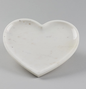 Plateaux coeur en marbre de luxe plateau de salle de bain en marbre comptoir commode décorative plateau porte-bijoux - Product Image 1