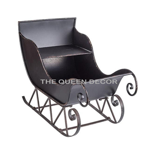 Venta caliente trineo de Navidad de Metal hecho a mano ecológico nuevo estilo decoración de vacaciones en blanco sublimación trineo de Navidad - Product Image 4