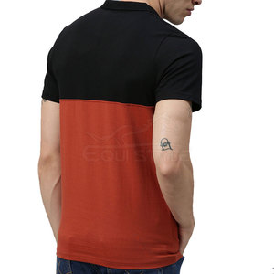 Polo en coton de haute qualité pour hommes, séchage rapide à manches courtes, impression de logo OEM personnalisé, vente en gros, maillot contrasté décontracté - Product Image 5