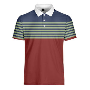 Polo de haute qualité pour hommes pour l'été décontracté à manches courtes anti-rides compressé en tissu tricoté pour la sublimation - Product Image 3