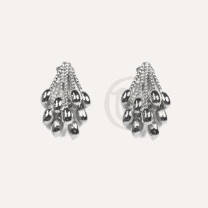 Pendientes Colgantes de Cadena de Acero Inoxidable YFB E212 P, Diseño de Borlas con Múltiples Gotas, Joyería de Moda - Product Image 1