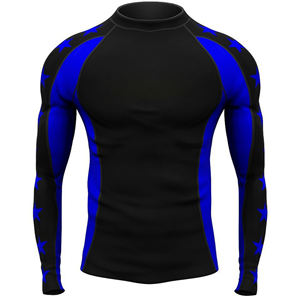Servicio Personalizado OEM, Camisetas Transpirables con Cuello Redondo para Hombre, Camisetas de Protección UV para BJJ, Fitness, Lucha, Manga Larga, Antibacterianas, de Secado Rápido - Product Image 1