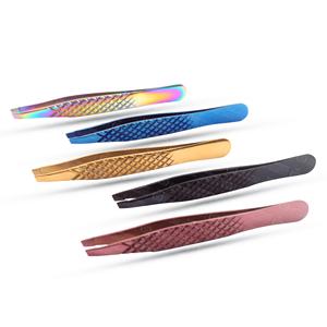 Pinzas de Cejas de Acero Inoxidable con Logotipo Personalizado, Nueva Gama Pro Expert, Diseño Inclinado Colorido de Última Generación - Product Image 5