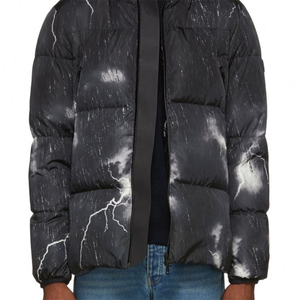 Trending Front Solid Down Puffer Jacket Hooded Quilted Winter Coat 100% Bamboo Fiber Custom Logo OEM Wholesale Manufacturer - Product Image 2