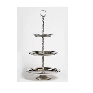 Soporte para Pastel de Metal de 3 Niveles, Diseño Elegante, Clásico y Moderno, Acabado Brillante, Utensilios de Mesa, Servidor de Pastel, Proveedor de India - Product Image 4