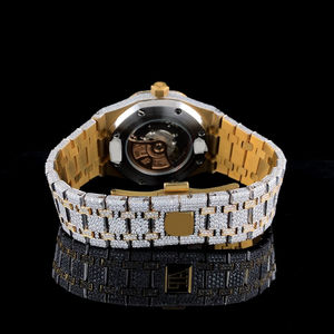 Montre élégante en acier inoxydable pour hommes, design Hip Hop Bling personnalisé, haute qualité, mode antique, verre Moissanite VVS Clarity Cut - Product Image 2