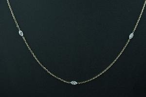 Collar de diamantes cultivados en laboratorio sintético de corte redondo de moda para mujer, oro rosa/plata/chapado en oro, certificado IGI - Product Image 5