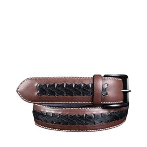 Venta al por mayor 2025 elegante Mini trenza Borgoña cinturón de cuero genuino para los hombres de alta calidad cinturón Formal logotipo personalizado aleación hecha a mano Mini - Product Image 1