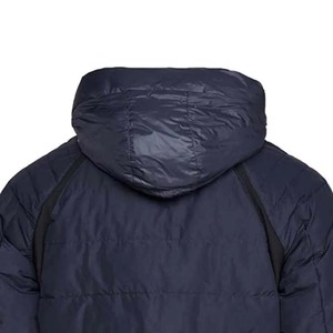 Chaqueta personalizada para hombre, impermeable, informal, a la moda de invierno, elegante, manga larga, con capucha, chaqueta acolchada, poliéster, nailon, color sólido - Product Image 5
