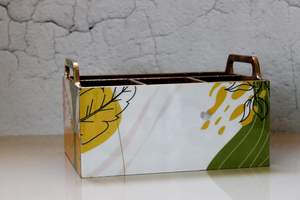 Soporte para cubiertos de MDF con revestimiento esmaltado, forma rectangular para mesa de comedor, decoración del hogar para uso multiusos, decoración festiva Diwali - Product Image 2