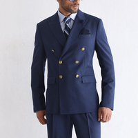 Costume d'affaires léger pour homme, dernière conception, très vendu, pantalon et veste à simple boutonnage, plissé, en laine peignée italienne, personnalisable, marque privée
