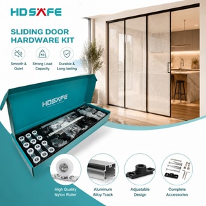 Porta Scorrevole in Vetro con Telaio Sottile Moderno, <span class=keywords><strong>Porte</strong></span> in Vetro Temperato Personalizzate per Case e Hotel di Lusso - Product Image 1