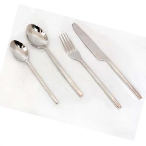 Couverts traditionnels en argent Offre Spéciale acier inoxydable titane argent avec poignée arrondie ensemble de couverts sûrs et sains pour un usage quotidien - Product Image 2