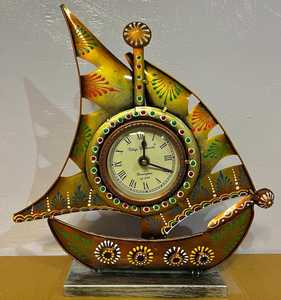 นาฬิกาตั้งโต๊ะรูปเรือใบเหล็กหลากสีสำหรับตกแต่งบ้านสำนักงานห้องนั่งเล่น - Product Image 1