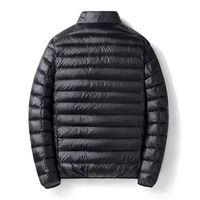 Veste bomber matelassée à capuche noire chaude d'hiver pour homme, fermeture éclair, coton, décontractée, sur mesure, grande taille pour une utilisation en extérieur