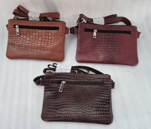 Mini bolso cruzado con tirantes de calidad superior para mujer, diseño personalizado, cuero genuino, forro de algodón, cierre de cremallera de cocodrilo para mujer - Product Image 6