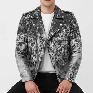 Veste en cuir de vachette grande taille pour homme, idéale pour l'extérieur, modèle hiver, best-seller à prix abordable - Product Image 4