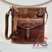 Bolso de hombro de viaje de moda personalizado vintage, bolso de mensajero de moda de cuero genuino para hombre, bolso cruzado pequeño de diseñador para hombre