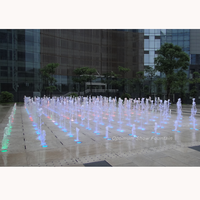 Fuente de Agua para Piso Seco de Bajo Precio, Acero Inoxidable, Luces de Colores para Niños