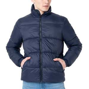 Vestes matelassées à fermeture éclair intégrale pour hommes, chaudes, légères, avec col montant pour les vêtements décontractés et actifs par temps froid, 2025 - Product Image 1