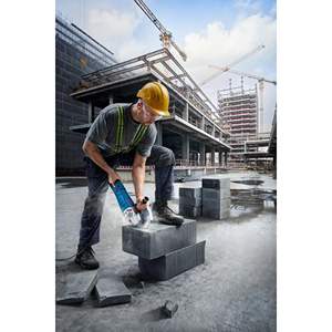 Meuleuse d'angle électrique professionnelle JR bleue de 2700 watts, 27-230 sans fil avec interrupteur à gâchette, 220V, application de polissage - Product Image 2