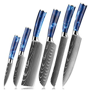 Juego de Cuchillos de Chef de Damasco de Último Modelo a Precio Razonable, en Stock, Juego de Cuchillos de Chef Profesionales de Damasco - Product Image 1