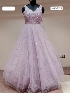 ชุดราตรีตาข่ายปักตามสมัยนิยมสำหรับผู้หญิงสำหรับงานปาร์ตี้งานเลี้ยงรับรองเทศกาลต่างๆแรงบันดาลใจจากปากีสถานอินเดีย - Product Image 6