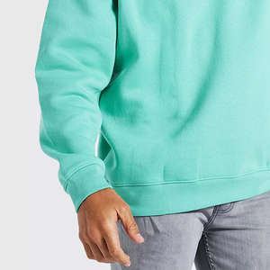 Sudadera de Invierno para Hombre, Cuello Redondo, Cierre de Cremallera, 100% Algodón, Lisa, Corta - Product Image 5