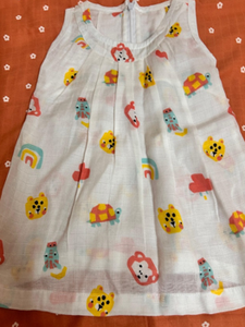 Vestido de algodón de muselina para recién nacido con cremallera trasera suave transpirable vestido de niña lavable impreso ropa infantil proveedor OEM India - Product Image 2