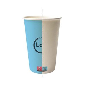 Gobelets en carton biodégradable à double paroi Kraft 200 ml - Fond entièrement personnalisé - Product Image 2