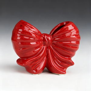 แจกันดอกไม้เซรามิกสีแดง งานฝีมือคุณภาพสูง หรูหรา สวยงาม เป็นมิตรกับสิ่งแวดล้อม สร้างสรรค์เป็นของขวัญที่มีความหมายและติดทนนาน - Product Image 2