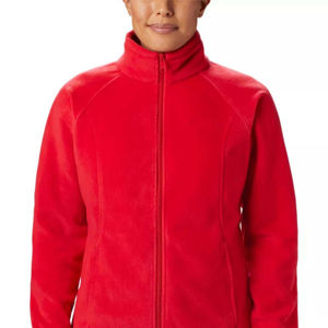 Fabrication sur mesure Veste polaire thermique à fermeture éclair complète en polyester bon marché pour femmes Veste polaire en polyester avec design personnalisé - Product Image 1