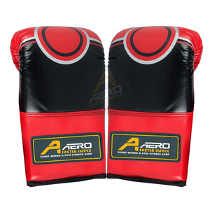 Guantes AERO de piel de vaca personalizables de calidad superior, guantes de perforación, 8oz, 16oz, absorción de humedad, entrenamiento de potencia, boxeo de combate - Product Image 4