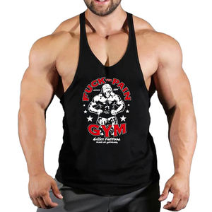 Fitness Tank Top For Men Workout <b>Muscle</b> Fit Stringer Gym Shirt Sleeveless <b>Vest</b> Bodybuilding Cotton Training Tee - Product Image 3