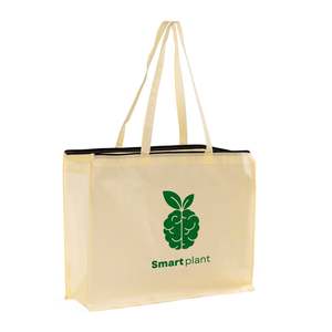 Medium Zippered Custom Tote <b>Bags</b> Large Eco-Friendly Recyclable Shopping <b>Bags</b> <b>Long</b> for Daily Use Advertising Gifts Your Logo - Product Image 1