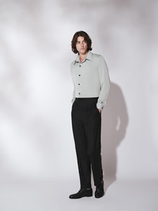 เสื้อเชิ้ตผ้าไหมสีเขียวคุณภาพสูง สไตล์ลำลอง เสื้อผ้าผู้ชาย ตัวเลือกที่ดีที่สุด - Product Image 3