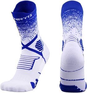 ถุงเท้าแบบกริปสำหรับทุกเพศถุงเท้ากีฬาแบบลูกเรือ1คู่ถุงเท้าฟุตบอลแบบนุ่มกันลื่นระบายอากาศได้ดีกีฬาฟุตบอลมี2สี - Product Image 1