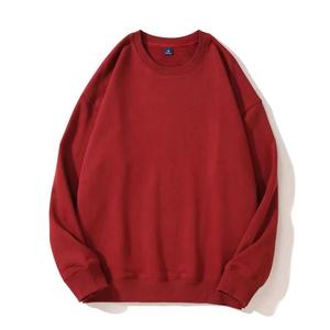 Sweat à capuche épais de couleur unie imprimé logo hommes et femmes OVERSIZE pull ample col rond printemps et automne manches longues - Product Image 1