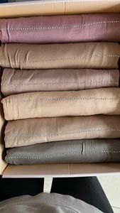 Hijab Jersey Strass Jersey Lux Personnalisé Ethnique Musulman Écharpe Uni Solide avec Léger Été Saison Mousseline de Soie Satin FR - Product Image 3