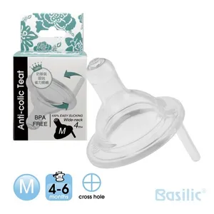 Size M,High Quality Anti-Colic Baby Teat For Wide Bottle