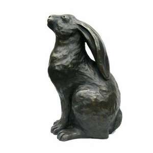 Metal Crafts <b>Life</b> Size Hare Rabbit With Cub Sculpture Farmhouse Garden Event Decor Supplies Hare Bunny Rabbit Statue & Figurine - Product Image 4