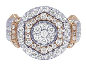 S925 plata con moissanita redonda diamante chapado en oro anillo para hombres compromiso y anillo de boda - Product Image 2