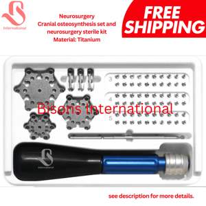 BISONS - Kit de Osteosíntesis al por Mayor de Malla Craneal de Acero Inoxidable para Neurocirugía y Juego de Tornillos Manuales de 1.6mm para Reconstrucción de Cráneo - Product Image 4