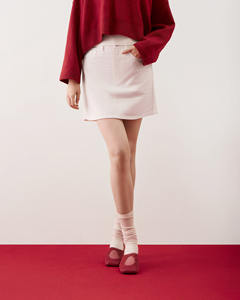 Jupe mi-longue en jean décontractée pour femme de haute qualité, taille naturelle, anti-froissement, séchage rapide, design par Routine, toutes saisons - Product Image 1