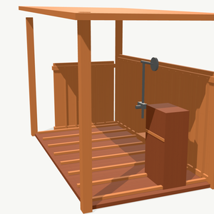Cabaña de <span class=keywords><strong>Madera</strong></span> Tradicional Impermeable para Piscina con Ducha y Área de Almacenamiento (Casas de <span class=keywords><strong>Madera</strong></span>) - Product Image 4