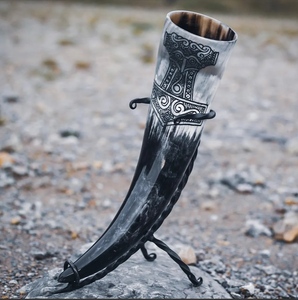 Corne à boire religieuse polie 100% de qualité supérieure Capacité de 300 à 400ml Style animal sculpté à la main Logo personnalisé Écologique Naturel - Product Image 3