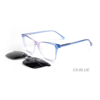 Lunettes de vue FEROCE pour femmes, montures œil de chat design, en acétate, avec clips optiques