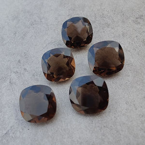 AAA + อัญมณีควอทซ์สโมคกี้ทรงเหลี่ยมตัดเหลี่ยมเพชรพลอยสีน้ำตาลธรรมชาติคุณภาพสูงมีให้เลือกทุกขนาด - Product Image 6