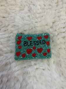 Classic Beaded Coin Purse Pearl and Diamond Beaded <b>Make</b> up Bag Wedding or Party Gift for Her - Product Image 2