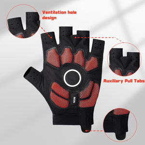Guantes de Ciclismo de Alto Rendimiento, Medios Dedos, Acolchados, Antideslizantes, con Absorción de Impactos - Product Image 4